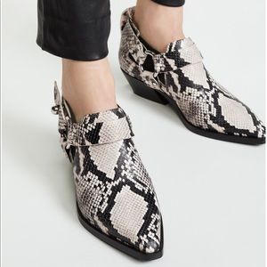 NWT Rag & Bone Westin Harness Bootie in Snake